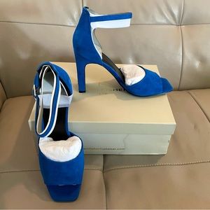 BRAND NEW Marc Fisher Harlin Med. Blue Suede Sz. 9.5